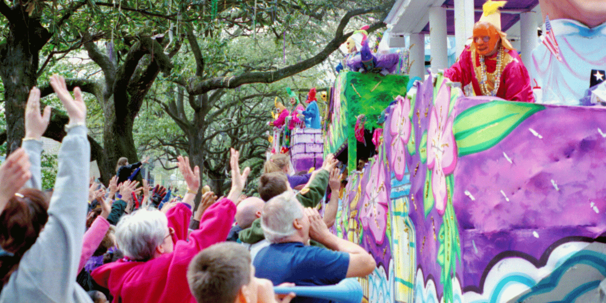 A Mardi Gras parade